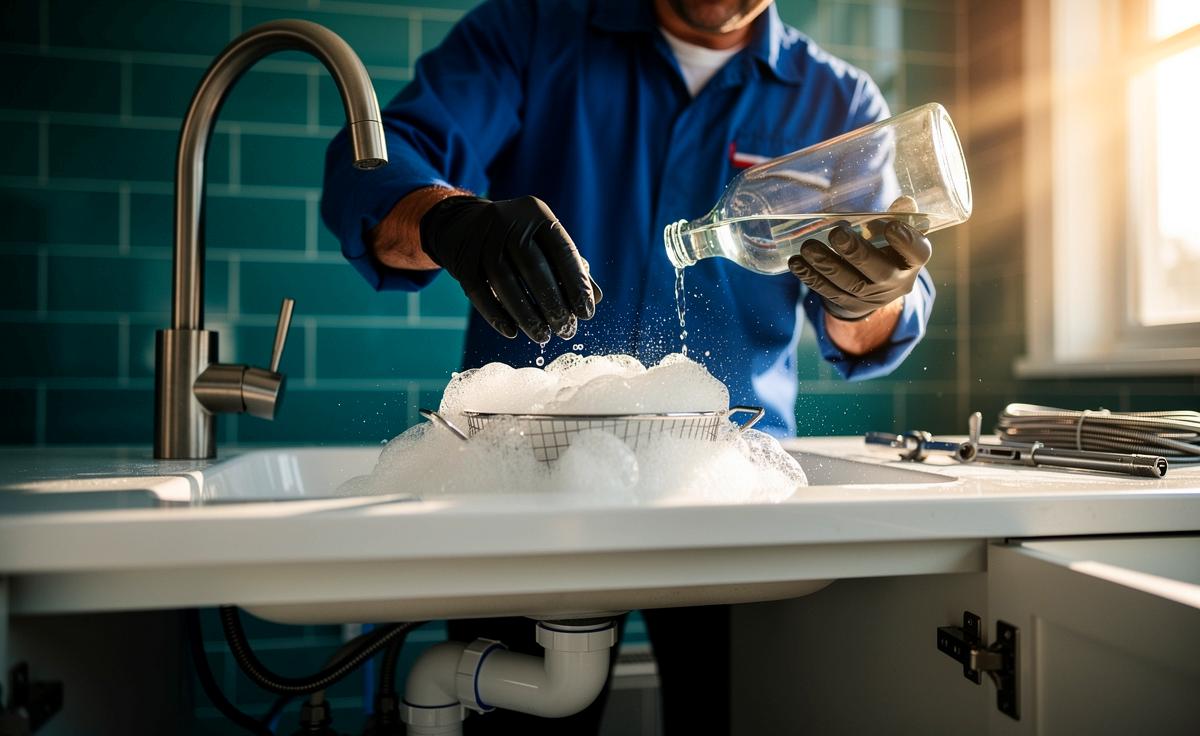 Ein Klempner verrät, warum er den Siphon mit Essig und Natron reinigt und welche Vorteile das hat.